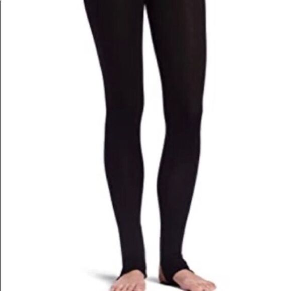 BCBGMaxAzria Black Stirrup Leggings w/Sheer Panels S - Picture 3 of 5